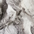 Natural Classic Rabbit Throw // 50"x 60" (Black)