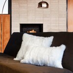 Natural Classic Rabbit Pillow // 2-Pack // 18"x18" (Black)