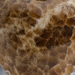 Genuine Polished Brown Onyx Heart with a Black Velvet Pouch // v.2