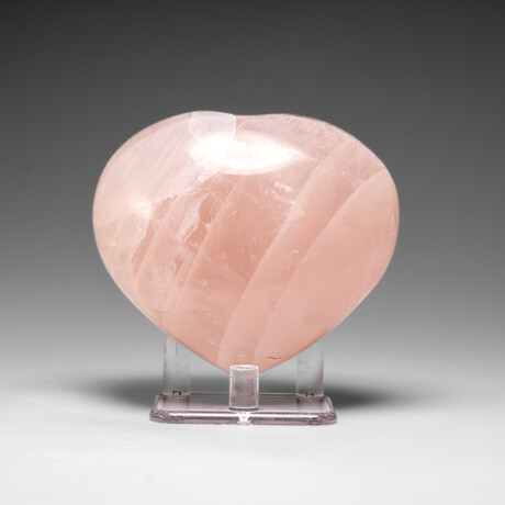 Genuine Polished Rose Quartz Heart from Brazil // 368.3 g