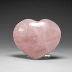 Genuine Polished Rose Quartz Heart from Brazil // 262.7 g