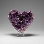 Genuine Amethyst Crystal Cluster Heart from Uruguay // 258.9 g