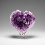 Genuine Amethyst Crystal Cluster Heart from Uruguay // 337.3 g