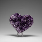 Genuine Amethyst Crystal Cluster Heart from Uruguay // 283 g
