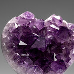 Genuine Amethyst Crystal Cluster Heart from Uruguay // 337.3 g