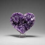 Genuine Amethyst Crystal Cluster Heart from Uruguay // 343 g