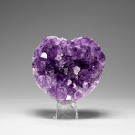 Genuine Amethyst Crystal Cluster Heart from Uruguay // 242.6 g