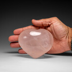 Genuine Polished Rose Quartz Heart from Brazil // 424.2 g