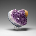 Genuine Amethyst Crystal Cluster Heart from Uruguay // 453.2 g