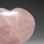 Genuine Polished Rose Quartz Heart from Brazil // 262.7 g