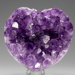 Genuine Amethyst Crystal Cluster Heart from Uruguay // 242.6 g