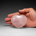 Genuine Polished Rose Quartz Heart from Brazil // 262.7 g