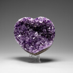 Genuine Amethyst Crystal Cluster Heart from Uruguay // 242.7 g // v.2