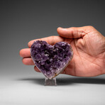 Genuine Amethyst Crystal Cluster Heart from Uruguay // 258.9 g