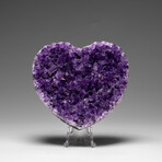 Genuine Amethyst Crystal Cluster Heart from Uruguay // 184.3 g