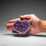 Genuine Amethyst Crystal Cluster Heart from Uruguay // 242.7 g // v.1