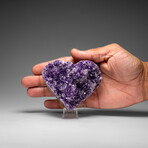 Genuine Amethyst Crystal Cluster Heart from Uruguay // 251.2 g