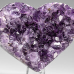 Genuine Amethyst Crystal Cluster Heart from Uruguay // 283 g