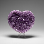 Genuine Amethyst Crystal Cluster Heart from Uruguay // 242.7 g // v.1