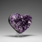 Genuine Amethyst Crystal Cluster Heart from Uruguay // 283 g
