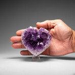 Genuine Amethyst Crystal Cluster Heart from Uruguay // 337.3 g