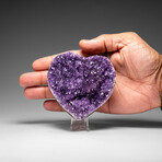 Genuine Amethyst Crystal Cluster Heart from Uruguay // 232.6 g
