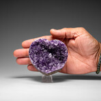 Genuine Amethyst Crystal Cluster Heart from Uruguay // 242.7 g // v.2