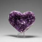 Genuine Amethyst Crystal Cluster Heart from Uruguay // 265 g