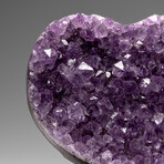 Genuine Amethyst Crystal Cluster Heart from Uruguay // 242.7 g // v.1