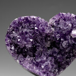 Genuine Amethyst Crystal Cluster Heart from Uruguay // 343 g