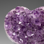 Genuine Amethyst Crystal Cluster Heart from Uruguay // 453.2 g