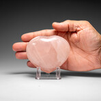 Genuine Polished Rose Quartz Heart from Brazil // 368.3 g
