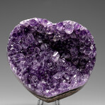 Genuine Amethyst Crystal Cluster Heart from Uruguay // 242.7 g // v.2