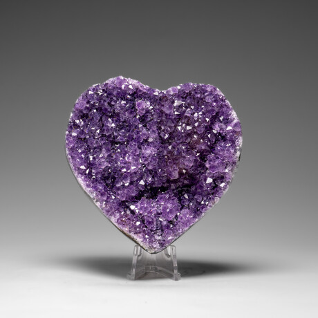 Genuine Amethyst Crystal Cluster Heart from Uruguay // 232.6 g
