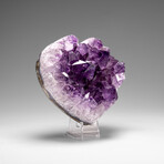 Genuine Amethyst Crystal Cluster Heart from Uruguay // 337.3 g