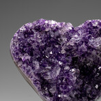 Genuine Amethyst Crystal Cluster Heart from Uruguay // 251.2 g