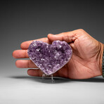 Genuine Amethyst Crystal Cluster Heart from Uruguay // 262.9 g