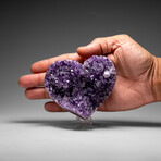 Genuine Amethyst Crystal Cluster Heart from Uruguay // 343 g