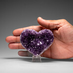 Genuine Amethyst Crystal Cluster Heart from Uruguay // 265 g