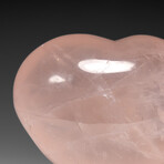 Genuine Polished Rose Quartz Heart from Brazil // 424.2 g