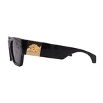 Men's // Versace VE4497U GB1/87 Square Sunglasses // Black + Dark Gray