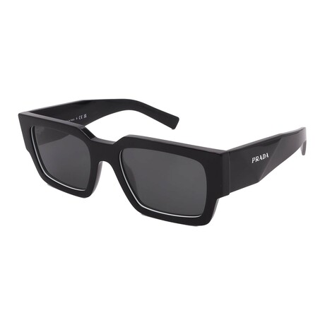 Mens // Prada PR B17S 16K08Z Square Sunglasses //  Black + Dark Grey