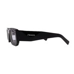 Unisex // Prada PR06YS 09Q5S0 Square Sunglasses //  Black White + Dark Grey