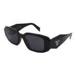 Unisex // Prada PR17WSF 1AB5SO Square Sunglasses // Black + Dark Grey