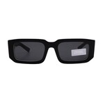 Unisex // Prada PR06YS 09Q5S0 Square Sunglasses //  Black White + Dark Grey