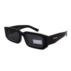 Unisex // Prada PR06YS 09Q5S0 Square Sunglasses //  Black White + Dark Grey