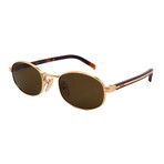 Prada // Men's PRB53S-5AK09Z Round // Gold + Dark Brown