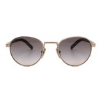 Unisex // Prada PRB52S ZVN02C Round Sunglasses //  Gold + Grey Gradient