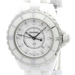Chanel Ladies J12 Diamond Quartz // CH-H1628 // Pre-Owned