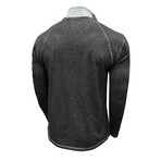 Melange 1/4-Zip Long-Sleeve Pullover // Black (S)